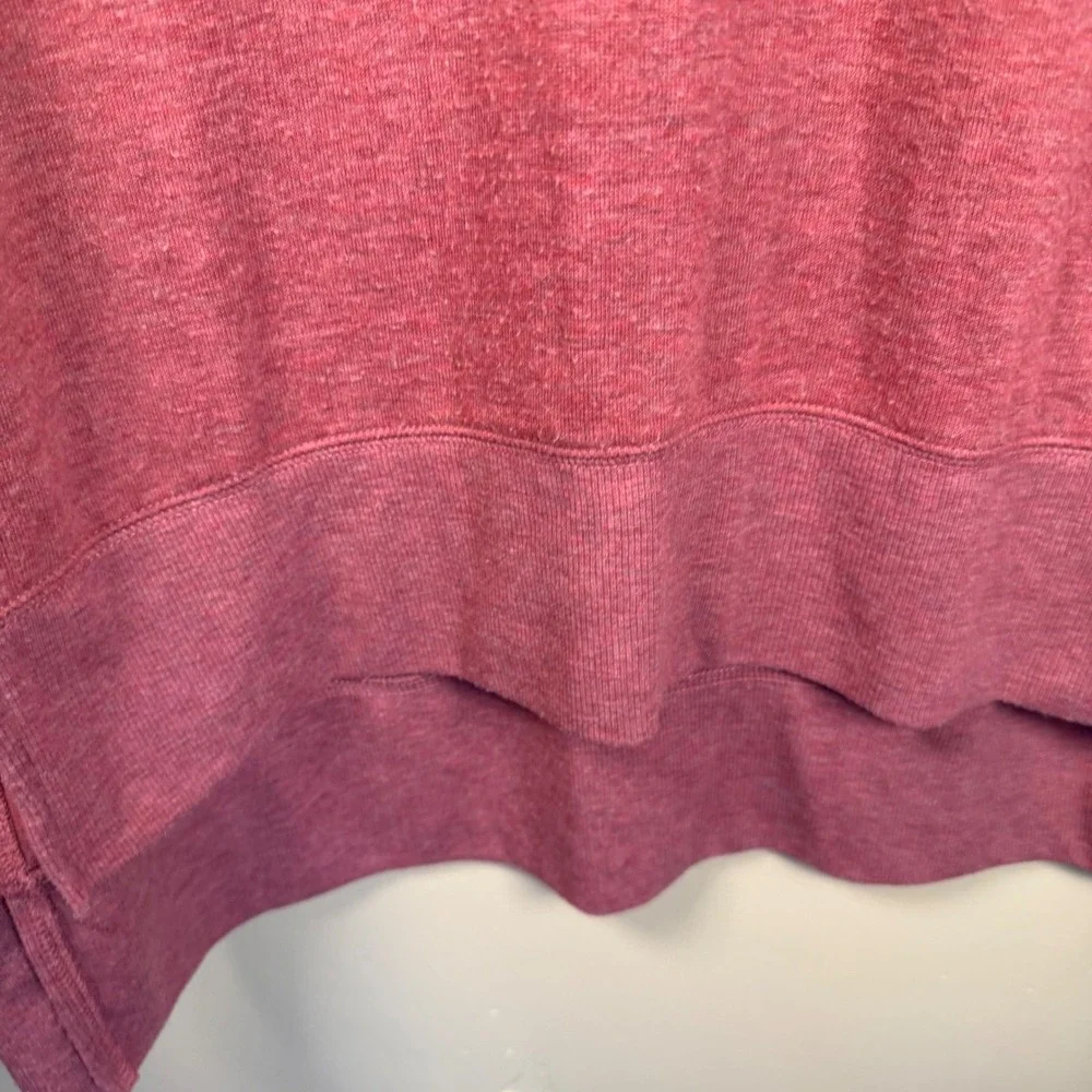 Alo Yoga Glimpse Long Sleeve Pullover Women Small Pink Heathered Athleisure Yoga
